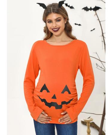 G and PL Halloween Women's Long Sleeve Maternity Costume Top - Funny XL Orange Pumpkin Design - S-XXL Sizes Available - Buy Online on GoSupps.com