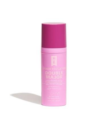 Higher Education Skincare DOUBLE MAJOR Hyaluronic Acid Gel Moisturizer with Niancinamide Squalane Sea Kelp and Ginger Root Extract 1.7 fl. oz. Oil-Free Hydra Daily Facial Moisturizing Gel