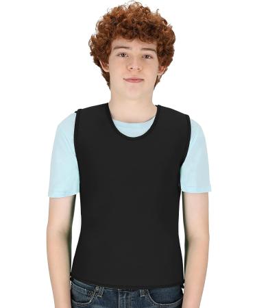 Sensory Compression Vest for Autism & Hyperactivity - Black Large 24x42 inches - Kids & Adults - Breathable & Form-Fitting - Mood Processing Disorders - Special Supplies - Buy Online on GoSupps.com