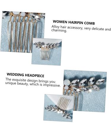 Ipetboom 1pc Rhinestone Disc Hair Comb Wedding Hair Combs for Women Pearl Hair Clip Vintage Bridal Hair Comb Crystal Hair Comb Hair Pin Hair Claw Alloy Rhinestones Headgear Bride - Buy Online on GoSupps.com