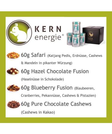 Nuclear Energy Happy Birthday Set | Unique Gift for Men & Women | Hearty Nuts Piquant Nut Mix & Sweet Fruits | 4x 60g Gift Packaging - Buy Online on GoSupps.com