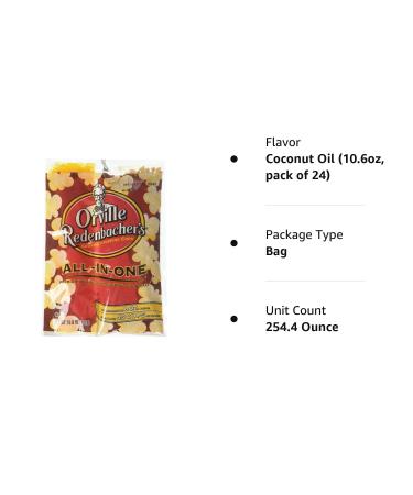 Orville Redenbacher's Coconut Oil Popcorn Kit 10.6oz Portion Packs (Pack of 24) - Buy Online on GoSupps.com