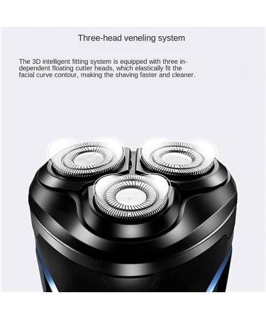 GeRRiT Rechargeable Waterproof IPX7 Electric Shaver for Men - Wet & Dry Rotary Shaving Razor with Pop-up Trimmer - Blue - Buy Online on GoSupps.com