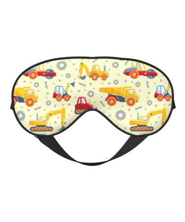 Heavy Equipment Sleep Mask Double-Sided Eye Mask Soft Adjustable Sleeping Eye Covers for Sleeping Perfect Shading Reduce Eye Edema