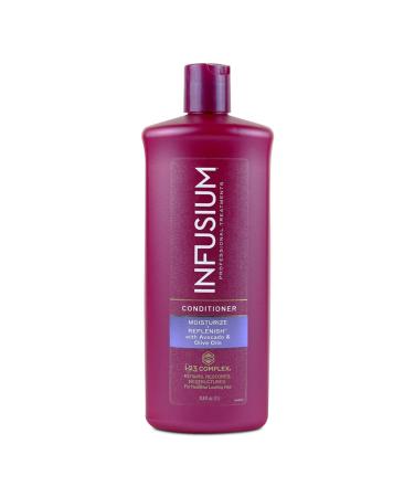 Infusium Moisturize and Replenish Professional Conditioner  Avocado & Olive Oil  Classic Light and Soothing Scent  33.8 Fl Oz 33.80 Fl Oz (Pack of 1)
