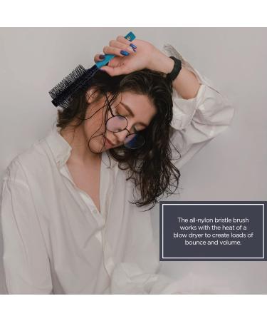 Spornette Double Stranded XL Round Brush 2.25 Inches - Nylon Bristles for Straightening, Anti-Frizz, Detangling, Volumizing - Ideal for Wavy, Curly, Medium & Long Hair Lengths - Pack of 1 - Buy Online on GoSupps.com