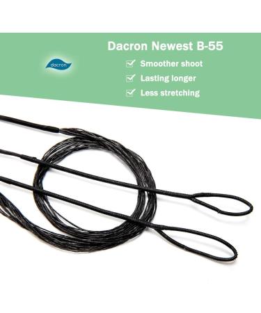 Deerseeker Dacron Bow String Set - 14 Strand Replacement Bowstring for Recurve Bow - 48-70 inches - Archery AMO 62 - 2 Nock Points Included - Buy Online on GoSupps.com