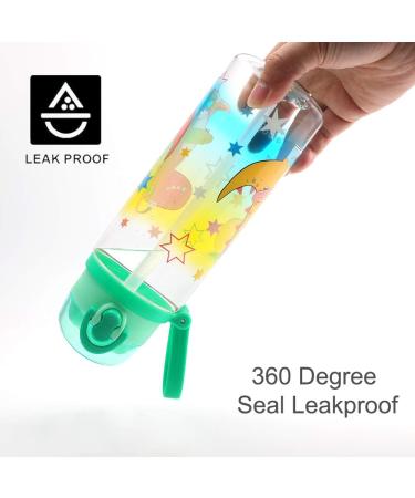Home Tune Cute Dinosaur Water Bottle for Kids - BPA Free, Leak Proof, Easy Clean, 24oz with Soft Silicone Straw and One Click Open Flip Top - Buy Online on GoSupps.com