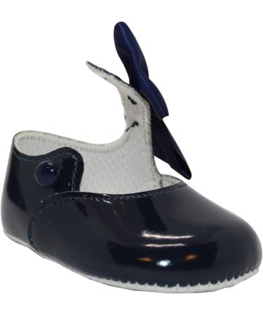 Baby Girls Navy Pram Shoes | Soft Sole | Made in Britain | Size 1 UK Child - Buy Online on GoSupps.com