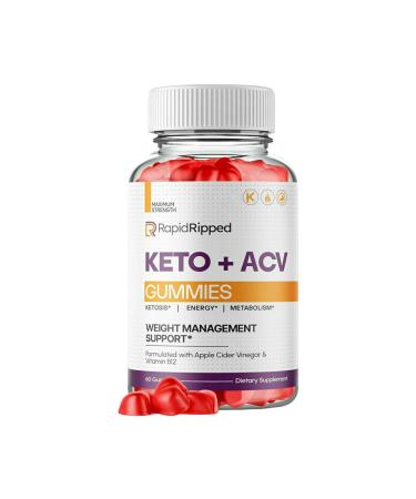 Mega Hits Rapid Ripped Keto ACV Gummies 60 Count 1 Pack