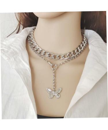CALLARON 1pc Butterfly Necklace Necklaces A Necklace Neck Decor Pendant Alloy Neck Chain Grace Woman Decorate - Buy Online on GoSupps.com