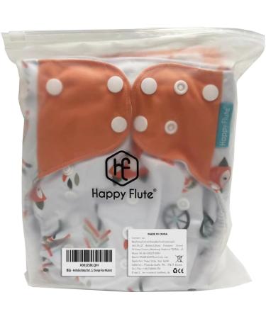 Hahago Baby Cloth Diapers - Washable Reusable All-in-One Pocket Diaper (4PCs Orange Fox Pattern) for Babies & Toddlers - Eco-Friendly & Comfortable - Buy Online on GoSupps.com