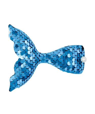 Hair clips for girls hair styling accessories for women children sweet mermaid sequins large non-slip handmade hair clips unit size blue