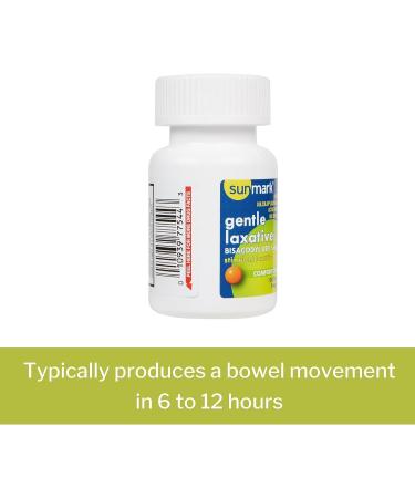 Sunmark Bisacodyl Laxative Tablets - 5mg Strength, 100 Tablets - Gentle Constipation Relief - Buy Online on GoSupps.com