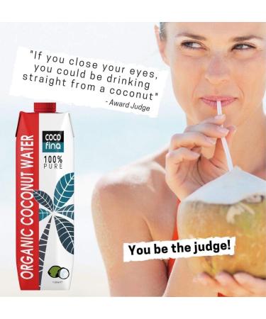 Cocofina | Cocofina Natural Coconut Water | 8 x 1l - Buy Online on GoSupps.com