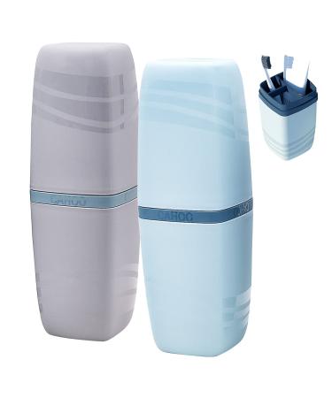 Forynxhwin 2 pieces of tooth cleaning cups travel toothbrushes etui travel set toothbrushes case for travel camping business trips at home school daily use toothbrush mug - Buy Online on GoSupps.com