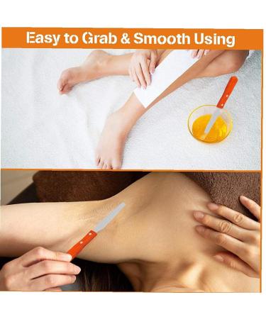 Yililay Reusable Waxing Patel Sticks - Metal & Wooden Handle Craft Set for Body Hair Removal | Smooth Wax Mixture Application - Buy Online on GoSupps.com