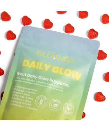 Elloura Female-Focused Beef Organ Gummies (Liver Heart Kidney & More) - Grass-Fed Non-GMO & Gluten-Free - Buy Online on GoSupps.com