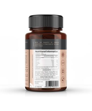Double Strength Tribulus and ZMA Tablets - 6 Months Supply (180 Count) with Copper, Boron, Black Pepper - 40% Saponins - 909mg - Pack of 1 - Buy Online on GoSupps.com