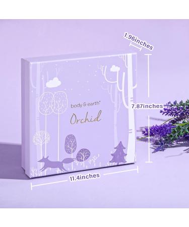 BODY & EARTH Orchid Bath Spa Gift Set - 5 Pcs Luxury Gifts for Women with Scented Candle, Body Butter, Hand Cream - Perfect Birthday Gift Set for Pregnant Women and Her - Buy Online on GoSupps.com