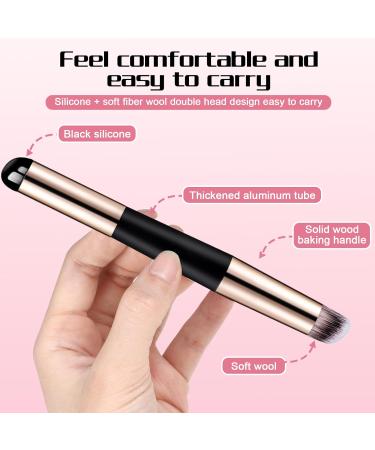 Silicone Lip Applicator 2-in-1 Brush for Lip Balm & Lipstick - Reusable Makeup Tool with Cover - Buy Online on GoSupps.com