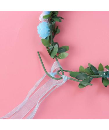Floral Headbands | Boho Hair Wreaths for Weddings & Parties | Blue Bridal Crowns - Buy Online on GoSupps.com