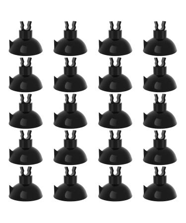 Pawfly suction cups aquarium clips for standard 0.5cm ID airline hoses of black air hose holder clamp accessories for fish tank ventilation setup 20 pack - Buy Online on GoSupps.com