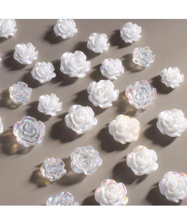 Flower Nail Art Glitters DIY 3D White Floral Nail Stud Sequins for Salon Gift template - Buy Online on GoSupps.com