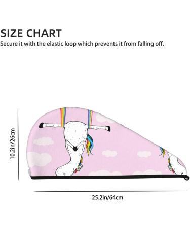 Super Absorbent Aerial Yoga Unicorn Hair Towel Wrap - Soft Coral Velvet Quick Dry Cap for Long Curly & Thick Hair | International Shipping - Buy Online on GoSupps.com