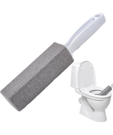 Toilet Pumice Stone with Handle - Pumice Stone Brush Toilet Bowl Clean Brush with Handle Powerfully Cleans Away Limescale Stain Hard Water Rings Calcium Buildup Iron Klufo - Buy Online on GoSupps.com