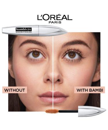 L'Or al Paris Bambi Eye Washable Mascara, Lasting Volume, Black Brown 0.28 fl. oz. (Pack of 1) - Buy Online on GoSupps.com