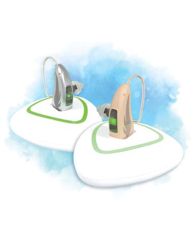 Crystal Clear Rechargeable hearing aid for seniors rechargeable with noise cancelling and feedback reduction seniors adults, nano invisible receiver in canal for Hearing Loss, Digital personal sound amplifier with Volume