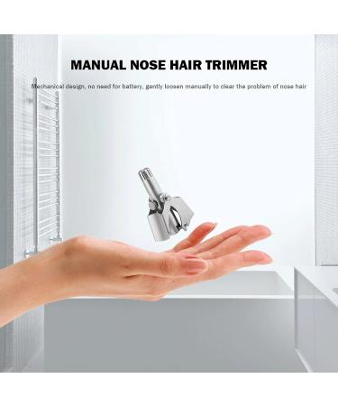 Nose Hair Trimmer - Stainless Steel Manual Ear & Nose Shaver for Men | Washable Face Care Tool - Buy Online on GoSupps.com