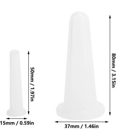 4PC Silicone Massage Cup Set - Glass Face Cupping for Body Care & Moisture Absorption - Ideal for Daily Household Use - Buy Online on GoSupps.com