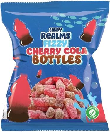 Candy Realms Mixed Sour & Sweet Jelly Flavours Sweets Selection - Fizzy Cola Bottles Jelly Blue Babies Peach Rings Cherry Cola Bottles Each190g (Pack Of 4) - Buy Online on GoSupps.com