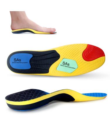 Arch Support Orthotics Shoe Inserts Relieve Flat Feet Feet Pain Plantar Fasciitis Insoles for Women and Men Specially Designed for Max Support & Shock Absorption Insoles for Standing All Day 2 1/2 - 5 1/2(Mens) | 4 1/2 - 7(Womens)