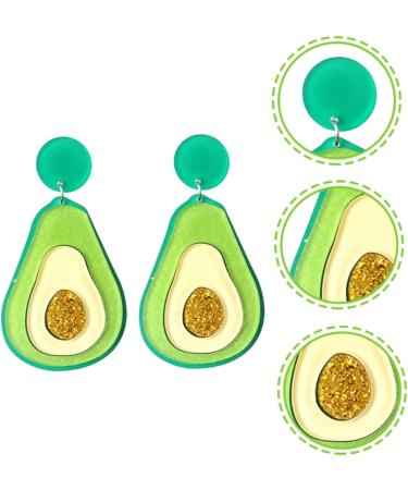 GOOHOCHY 1 Pair Avocado Earrings Avocado Gifts Avocados Fresh Earrings for Women Trendy Avacado Sushi Go Crystal Dangle Earrings Pendant Earrings Sequins Acrylic - Buy Online on GoSupps.com