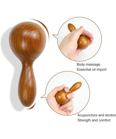 Essential Oil Back Massage Device - Wooden Hammer Spa Massage Stick for Meridian Scraping & Relaxation Therapy - Buy Online on GoSupps.com