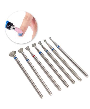 7pcs Sealing Cuticle Nail Drill Bit Set - Diamond Carbide Electric Grinding Head Tool for Acrylic Gel Nails - #3 - Buy Online on GoSupps.com
