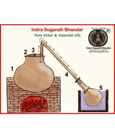 Indra Sugandh Bhandar Natural Attar Perfume Set 5 Fragrances 3ml Each Sandalwood Kasturi Oudh Rose Mogra - Buy Online on GoSupps.com