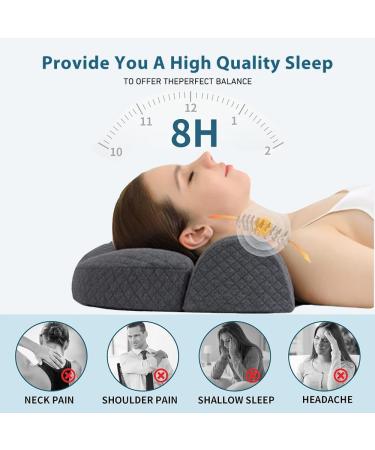 Cervical Neck Pillow for Neck Pain Relief - Grey - Buy Online on GoSupps.com