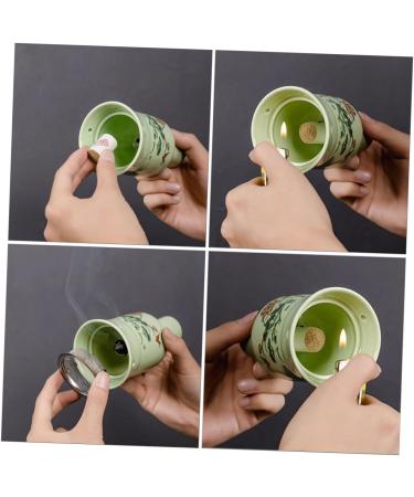 Shop Homsfou Stand Moxibustion Pot & MOXA Stick Holder - Essential Moxibustion Tools | Lotus Ceramics 12.5x7cm | International Shipping Available - Buy Online on GoSupps.com