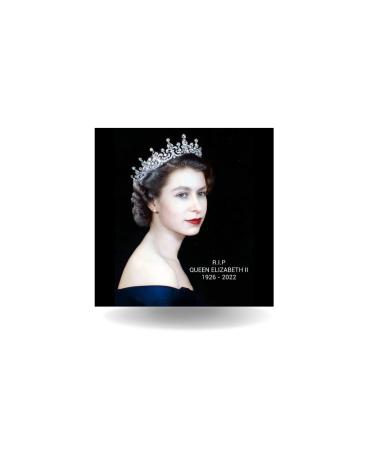 Royal Queen Elizabeth RIP 2022 Royalty Tribute Edible Premium Thick Wafer Card Standing Cupcake Toppers Birthday Party Cake Decorations (12x 2 Cupcake Toppers (Pre-cut) Square)