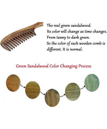 Louise Maelys Hair Comb Wooden Wide Tooth Comb for Curly Hair Detangling Sandalwood Comb - Buy Online on GoSupps.com