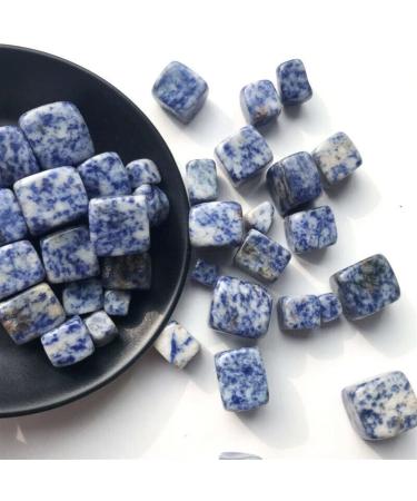 Beautiful 100g Natural Cubed Blue Sodalite Rolling Stone Crystal Gemstone ERTEYIN