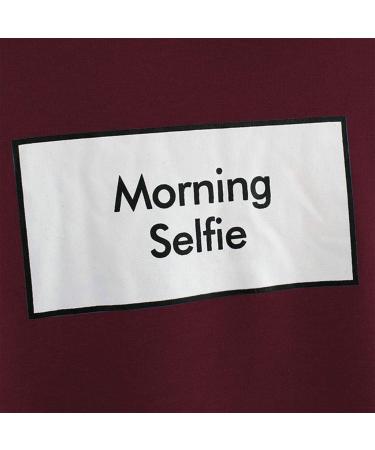 Bigfanshu Womens Sweaters Ladies Sweatshirt Hooded Long Sleeve Crop Patchwork Blouse Pullover Tops Wine - Buy Online on GoSupps.com