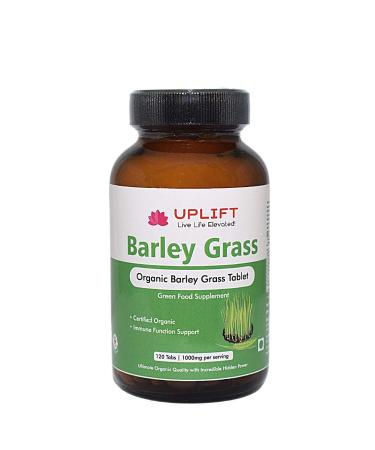 Uplift Barley Grass Tablet (Made with Organic Barley)-120 Count| 100% Pure & Natural Rich in Vitamin Fibers Antioxidant Protein and Minerals| Supports Immune System and Digestion