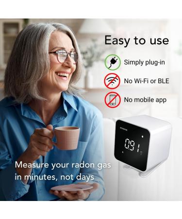 Ecosense EB100 Ecoblu Home Radon Detector - Continuous Monitoring Easy to Use Accurate Results Every 10 Minutes - International Shipping - Buy Online on GoSupps.com