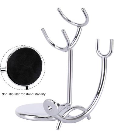Grooming Shaving Kit for Men Strong Razor and Brush Stand with Stainless Steel Shaving Soap Bowl Dad Gifts Boyfriend Gifts Husband Gifts for Him Silver - Buy Online on GoSupps.com