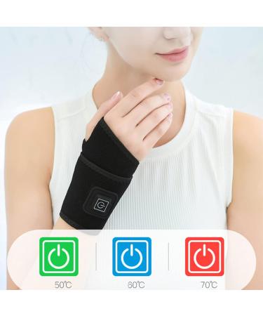 USB Heated Hand Wrist Brace - Carpal Tunnel & Arthritis Support for Pain Relief Tendonitis Protection & Joint Support - Buy Online on GoSupps.com